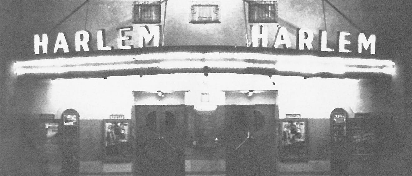 Historical image of former Harlem Theater, in Austin TX